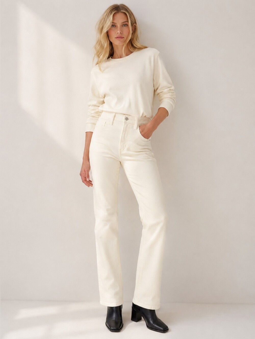 Levi's 725 High Rise Bootcut Corduroy Cream Jeans 28 NWT